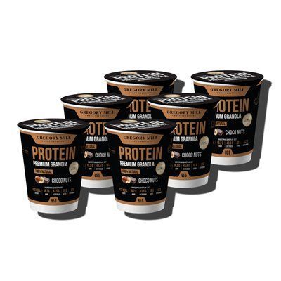 Набір 2Go Протеїнова гранола Шоколад та Горіхи Gregory Mill Choco Nuts Protein Premium Granola, (6 &times; 65 г), 390 г GG-10-712 фото