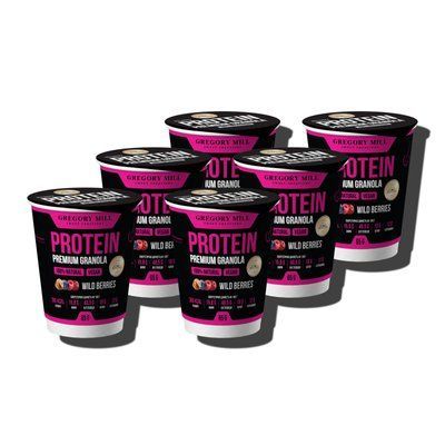 Набір 2Go Протеїнова гранола Лісові Ягоди Gregory Mill Wild Berries Protein Premium Granola,  (6 &times; 65 г), 390 г GG-10-713 фото