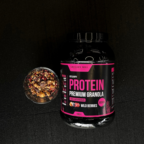 Набір 2Go Протеїнова гранола Лісові Ягоди Gregory Mill Wild Berries Protein Premium Granola,  (6 &times; 65 г), 390 г GG-10-713 фото