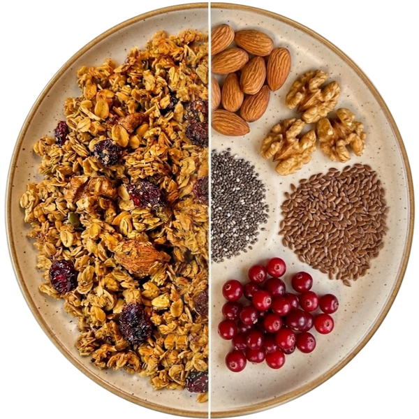 Омега-Гранола Горіх та Журавлина Gregory Mill Omega Nut & Cranberry Premium Granola, 600 г GM-01-17 фото