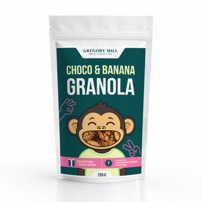 Kids Granola Choco & Banana Gregory Mill , 250 g